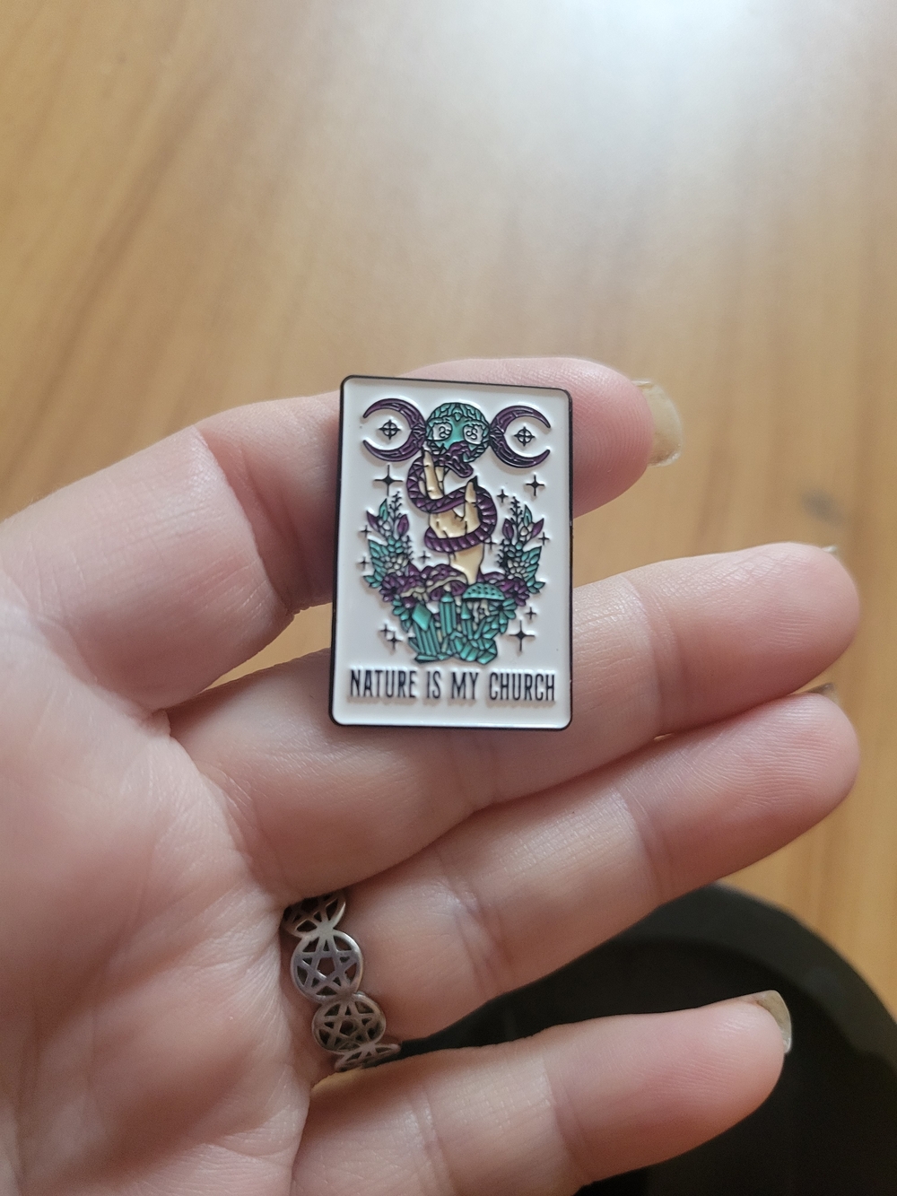 👻BUY 1 GET 1 FREE👻Nature Is My Church Enamel Pin - Green & Purple